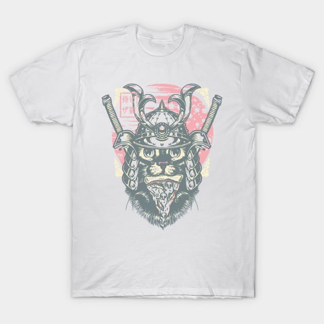 Samurai Pizza Cat T-Shirt by CoDDesigns